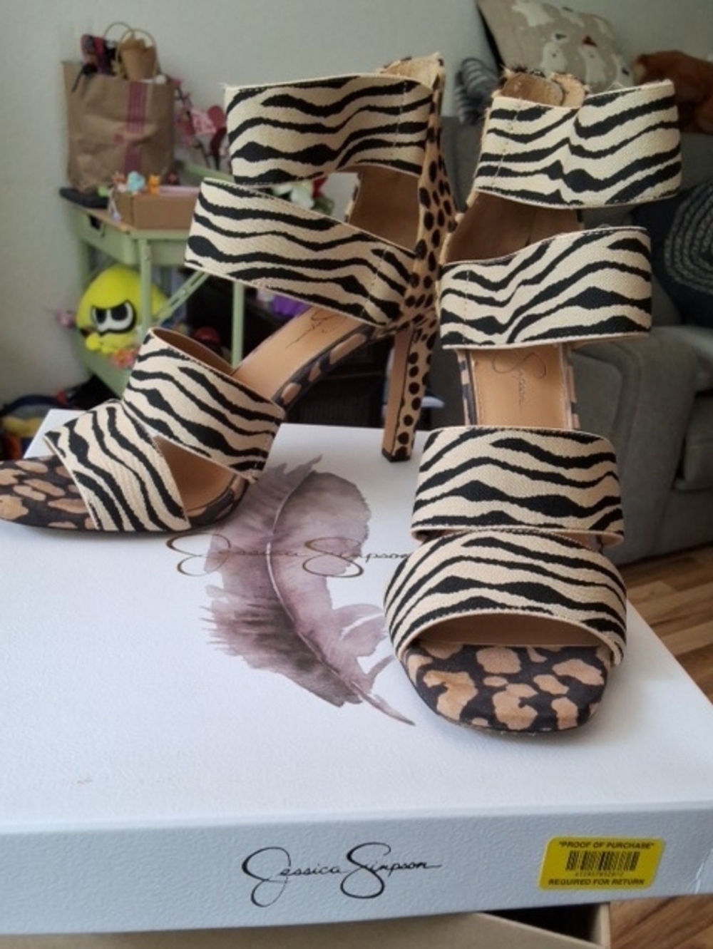 Jessica Simpson Zebra-Pattern High Heels